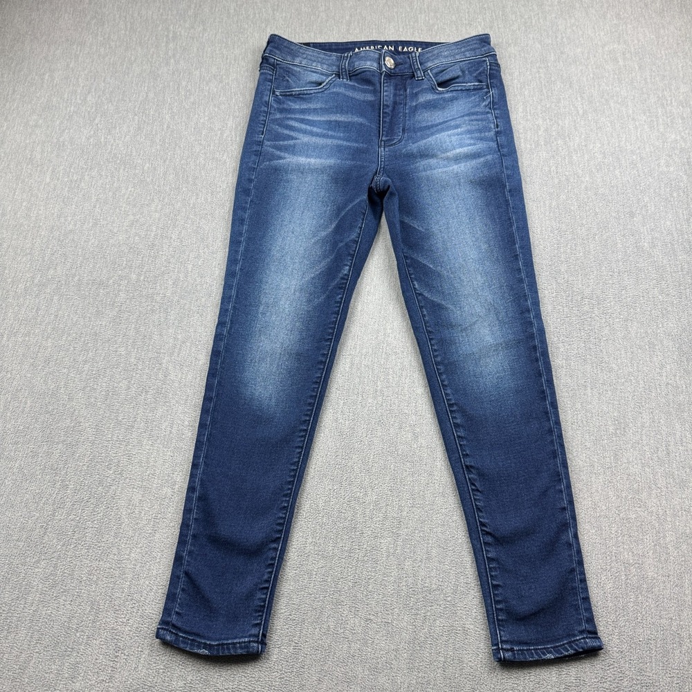 American Eagle Jeans Women 28X26 Blue Hi Rise Super Stretch Classic Jegging Pant